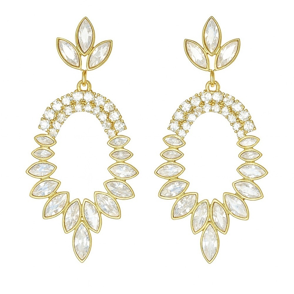 Elegant Gold and Silver Leaf Earrings